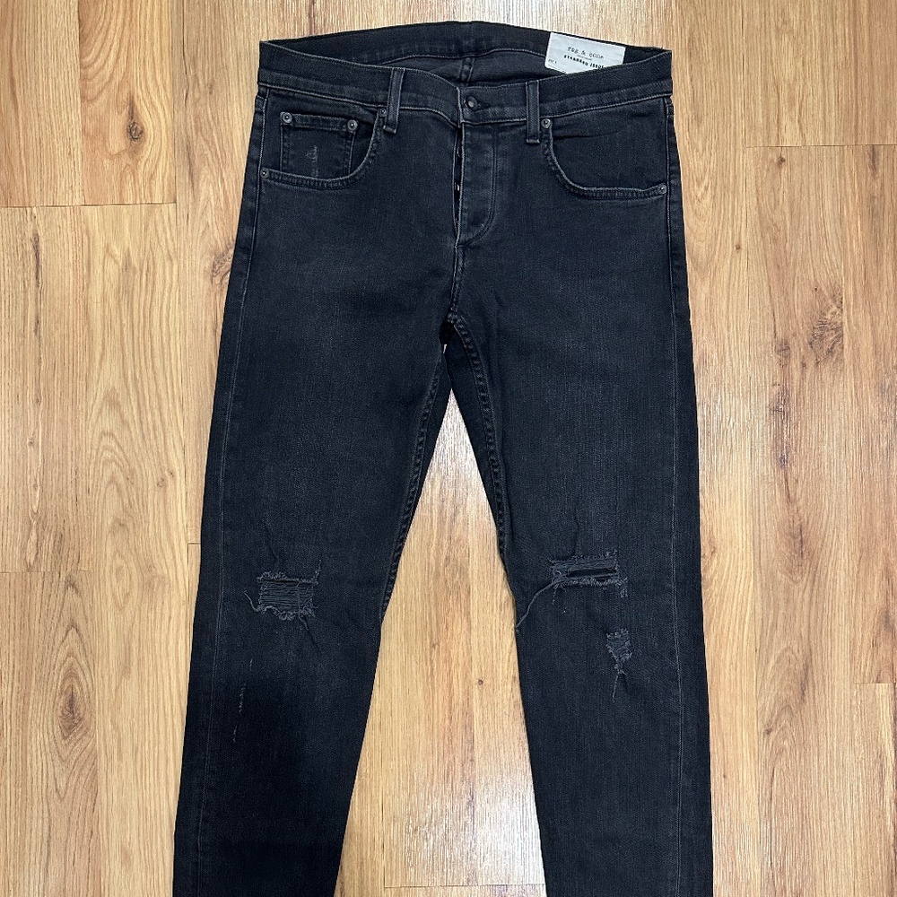rag & bone Fit 1 Skinny Leg Jeans in Black
